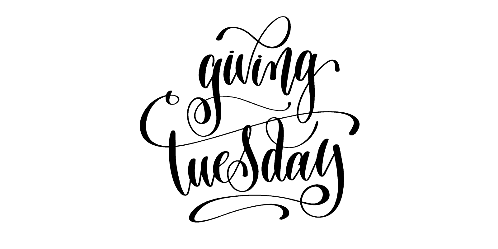 "Giving Tuesday" written in elegant, looping font